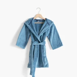 Robes De Chambre|Carré Blanc Robe de chambre enfant polaire Happyful Bleu céleste