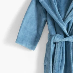 Robes De Chambre|Carré Blanc Robe de chambre enfant polaire Happyful Bleu céleste