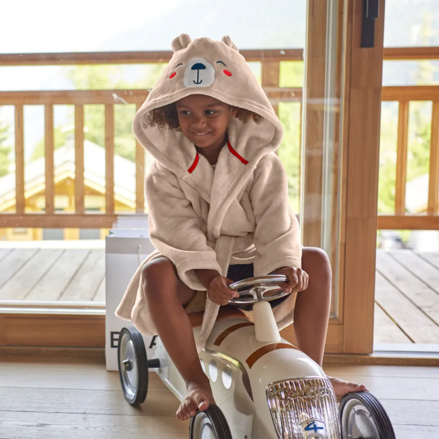 Robes De Chambre|Carré Blanc Robe de chambre enfant polaire à capuche Bearful