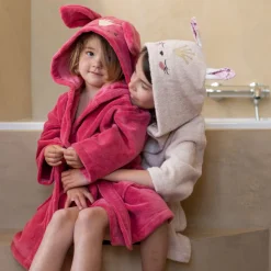Robes De Chambre|Carré Blanc Robe de chambre enfant polaire Happyful magnolia