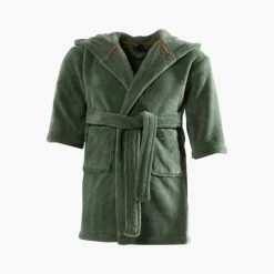 Robes De Chambre|Carré Blanc Robe de chambre enfant polaire à capuche Dinotopi vert feuille