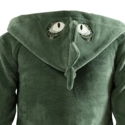 Robes De Chambre|Carré Blanc Robe de chambre enfant polaire à capuche Dinotopi vert feuille