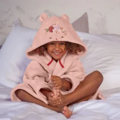 Robes De Chambre|Carré Blanc Robe de chambre enfant polaire à capuche Sweetful rose