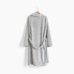 Coffrets Cadeaux|Robes De Chambre Femme|Carré Blanc Robe de chambre polaire col châle femme Equinoxe tourterelle