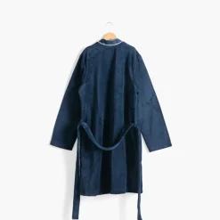Robe De Chambre Homme|Carré Blanc Robe de chambre polaire homme col kimono Equinoxe marine