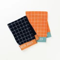 La Plage|Carré Blanc Serviette de plage joueur•se coton bio Roland-Garros 2023 terre battue