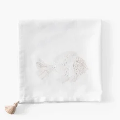 Serviettes De Table|Carré Blanc Serviette de table coton Mykonos blanc