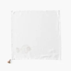 Serviettes De Table|Carré Blanc Serviette de table coton Mykonos blanc