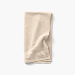 Serviettes De Toilette|Carré Blanc Serviette de toilette bouclette de coton biologique Source naturel