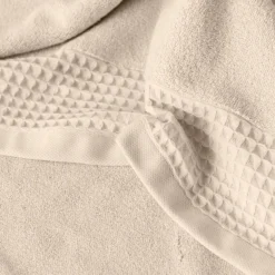 Serviettes De Toilette|Carré Blanc Serviette de toilette bouclette de coton biologique Source naturel