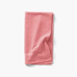 Serviettes De Toilette|Carré Blanc Serviette de toilette bouclette de coton biologique Source pétale