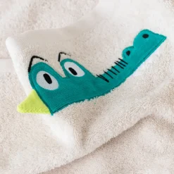 Serviettes De Toilette|Carré Blanc Serviette de toilette bouclette de coton Crocoful