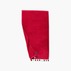 Serviettes De Toilette|Carré Blanc Serviette de toilette bouclette de coton Balata framboise