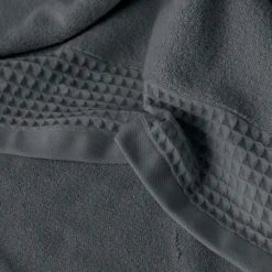 Serviettes De Toilette|Carré Blanc Serviette de toilette bouclette de coton biologique Source fusain