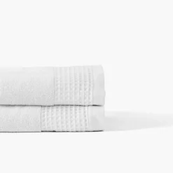 Serviettes De Toilette|Carré Blanc Serviette de toilette bouclette de coton biologique Source blanc