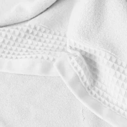 Serviettes De Toilette|Carré Blanc Serviette de toilette bouclette de coton biologique Source blanc