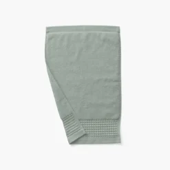 Serviettes De Toilette|Carré Blanc Serviette de toilette bouclette de coton biologique Source lichen