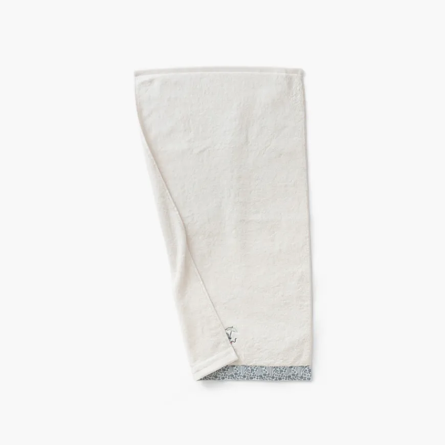 Serviettes De Toilette|Carré Blanc Serviette de toilette coton bio Dandine ivoire