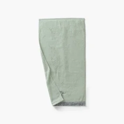 Serviettes De Toilette|Carré Blanc Serviette de toilette coton bio Dandine vert d'eau