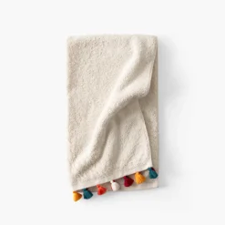 Serviettes De Toilette|Carré Blanc Serviette de toilette coton Eclats naturel