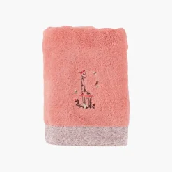 Serviettes De Toilette|Carré Blanc Serviette de toilette coton biologique Festine rose sorbet