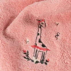 Serviettes De Toilette|Carré Blanc Serviette de toilette coton biologique Festine rose sorbet