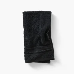 Serviettes De Toilette|Carré Blanc Serviette de toilette coton Lola II noir
