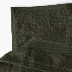Serviettes De Toilette|Carré Blanc Serviette de toilette coton Lola II vert kaki