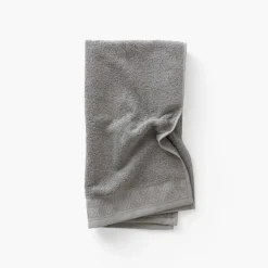 Serviettes De Toilette|Carré Blanc Serviette de toilette coton Titane gris étain