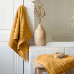 Serviettes De Toilette|Carré Blanc Serviette de toilette coton Lola II miel