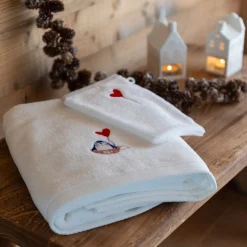Serviettes De Toilette|Carré Blanc Serviette de toilette coton Artica blanc