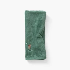 Serviettes De Toilette|Carré Blanc Serviette de toilette coton Féeries vert tendre