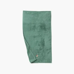 Serviettes De Toilette|Carré Blanc Serviette de toilette coton Féeries vert tendre
