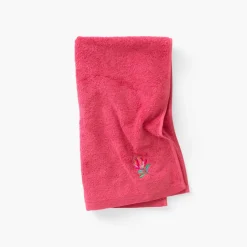 Serviettes De Toilette|Carré Blanc Serviette de toilette coton Protea rose pitaya