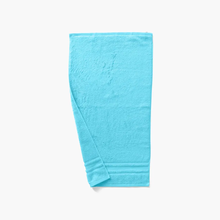 Serviettes De Toilette|Carré Blanc Serviette de toilette coton Lola II turquoise