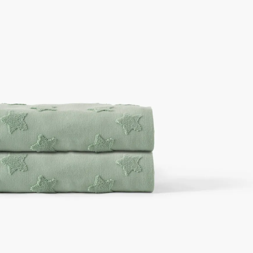 Serviettes De Toilette|Nouveautés Bébénew|Carré Blanc Serviette de toilette coton Monjour eucalyptus