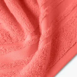 Serviettes De Toilette|Carré Blanc Serviette de toilette coton Lola II corail