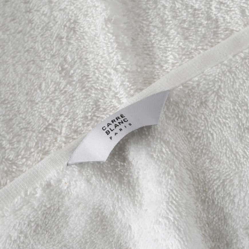 Serviettes De Toilette|Carré Blanc Serviette de toilette coton bio Bienvenue blanc