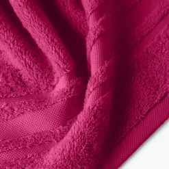 Serviettes De Toilette|Carré Blanc Serviette de toilette coton Lola II framboise