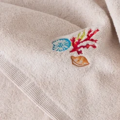 Serviettes De Toilette|Carré Blanc Serviette de toilette coton Récif sable