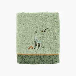Serviettes De Toilette|Carré Blanc Serviette de toilette coton biologique Dinotopi kaki