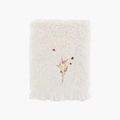 Serviettes De Toilette|Carré Blanc Serviette de toilette coton biologique Raphia ivoire