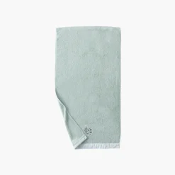 Serviettes De Toilette|Carré Blanc Serviette de toilette coton bio Jardine amande