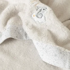 Serviettes De Toilette|Carré Blanc Serviette de toilette coton bio Illumine craie