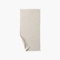 Serviettes De Toilette|Carré Blanc Serviette de toilette coton bio Quadro naturel