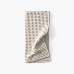 Serviettes De Toilette|Carré Blanc Serviette de toilette coton bio Quadro naturel