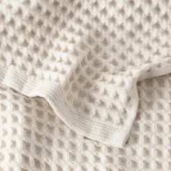 Serviettes De Toilette|Carré Blanc Serviette de toilette coton bio Quadro naturel