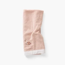 Serviettes De Toilette|Carré Blanc Serviette de toilette coton bio Illumine vieux rose