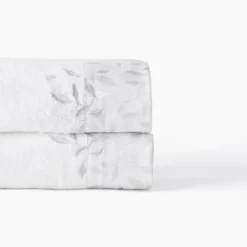 Serviettes De Toilette|Carré Blanc Serviette de toilette coton et viscose de bambou Equinoxe neige