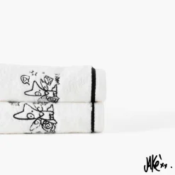 Coffrets Cadeaux|Serviettes De Toilette|Carré Blanc Serviette de toilette coton Jakè x